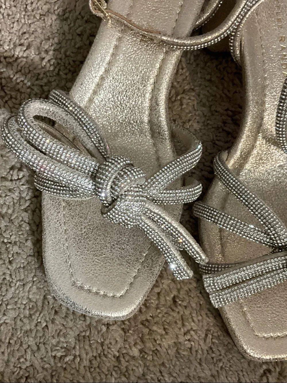 Loeffler Randall Champagne Knot Block-Heel Sandals